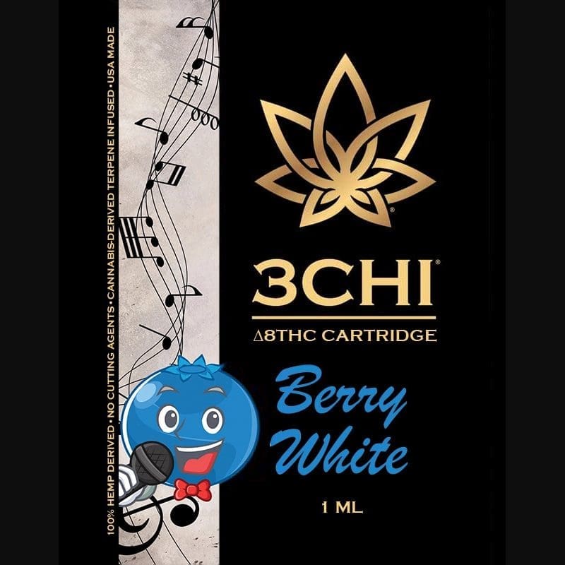 3Chi Delta 8 THC Vape Cartridge with Cannabis Derived Terpenes – Berry White