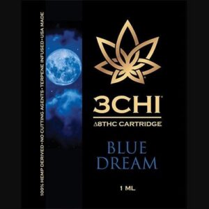 3Chi Delta 8 THC Vape Cartridge with Botanical Derived Terpenes – Blue Dream