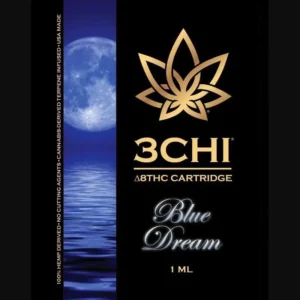 3Chi Delta 8 THC Vape Cartridge with Cannabis Derived Terpenes – Blue Dream