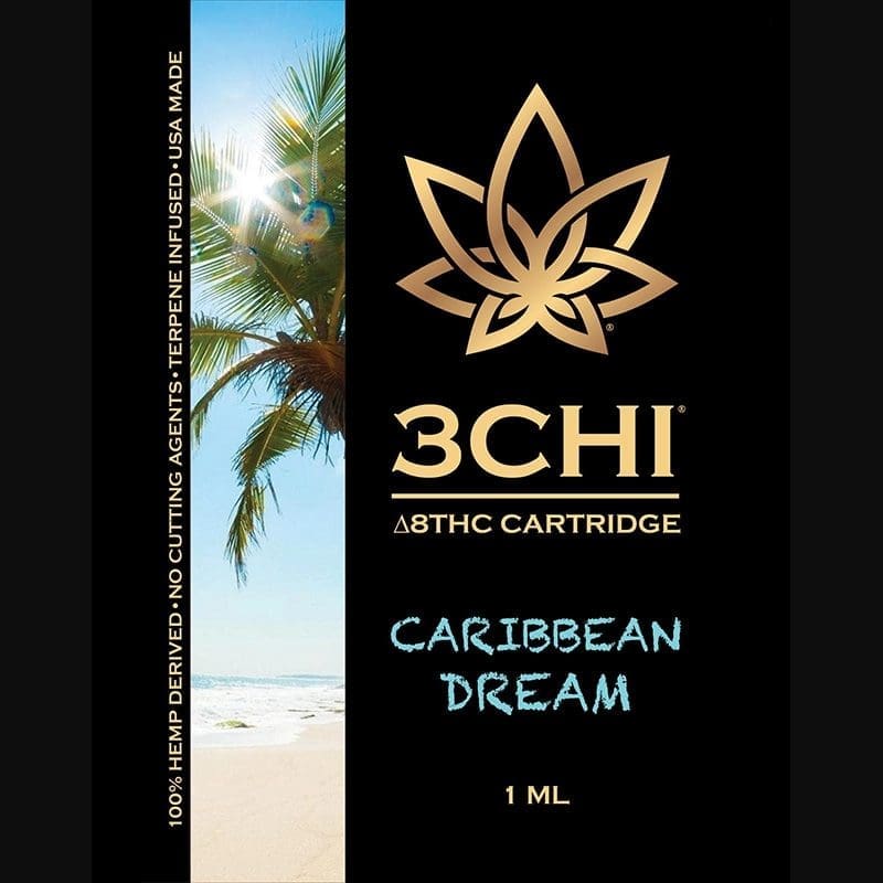 3Chi Delta 8 THC Vape Cartridge with Botanical Derived Terpenes – Caribbean Dream