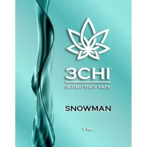 3Chi THCV Vape Cartridge – Snowman (75% Delta 8 THC, 10% THCV, 10% CBC)