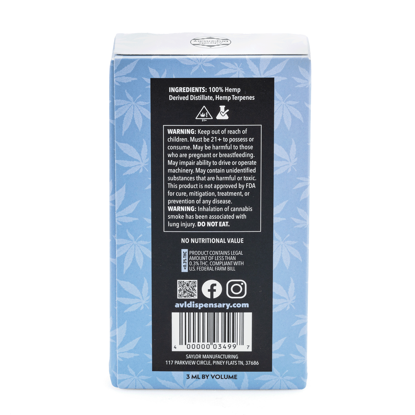 Asheville Dispensary 3 gram THCa Disposable Vape – Fruit - Image 3