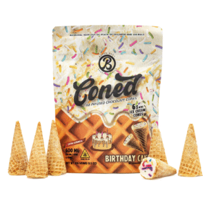 Baked Bags Delta 8 THC Coned – Birthday Cake (600 mg Total Delta 8 THC)
