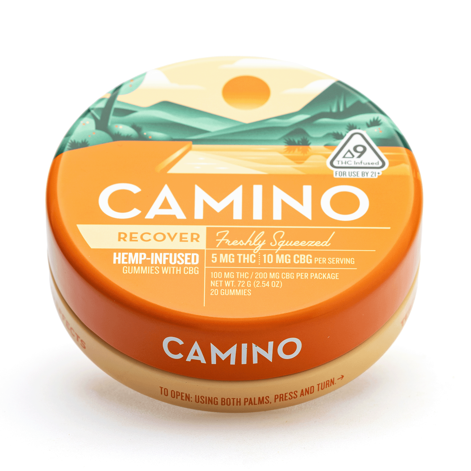 Camino Delta 9 THC and CBG Recover Gummies – Freshly Squeezed - Image 2