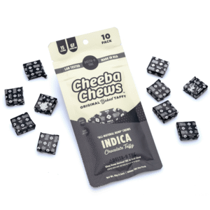 Cheeba Chews Delta 9 Chocolate Taffy – Indica (100 mg Delta 9 THC Total)