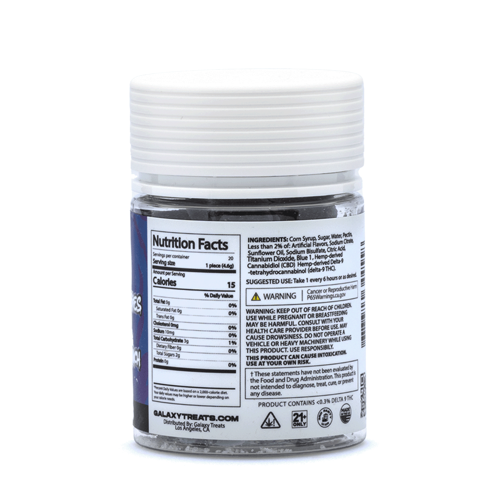 Galaxy Treats Moon Babies Delta 9 THC Gummies – Purple Punch (200 mg Total Delta 9 THC + 280 mg Total CBD) - Image 3