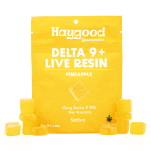 Haygood Delta 9 Live Resin Gummies – Pineapple (100 mg Total Delta 9 THC)