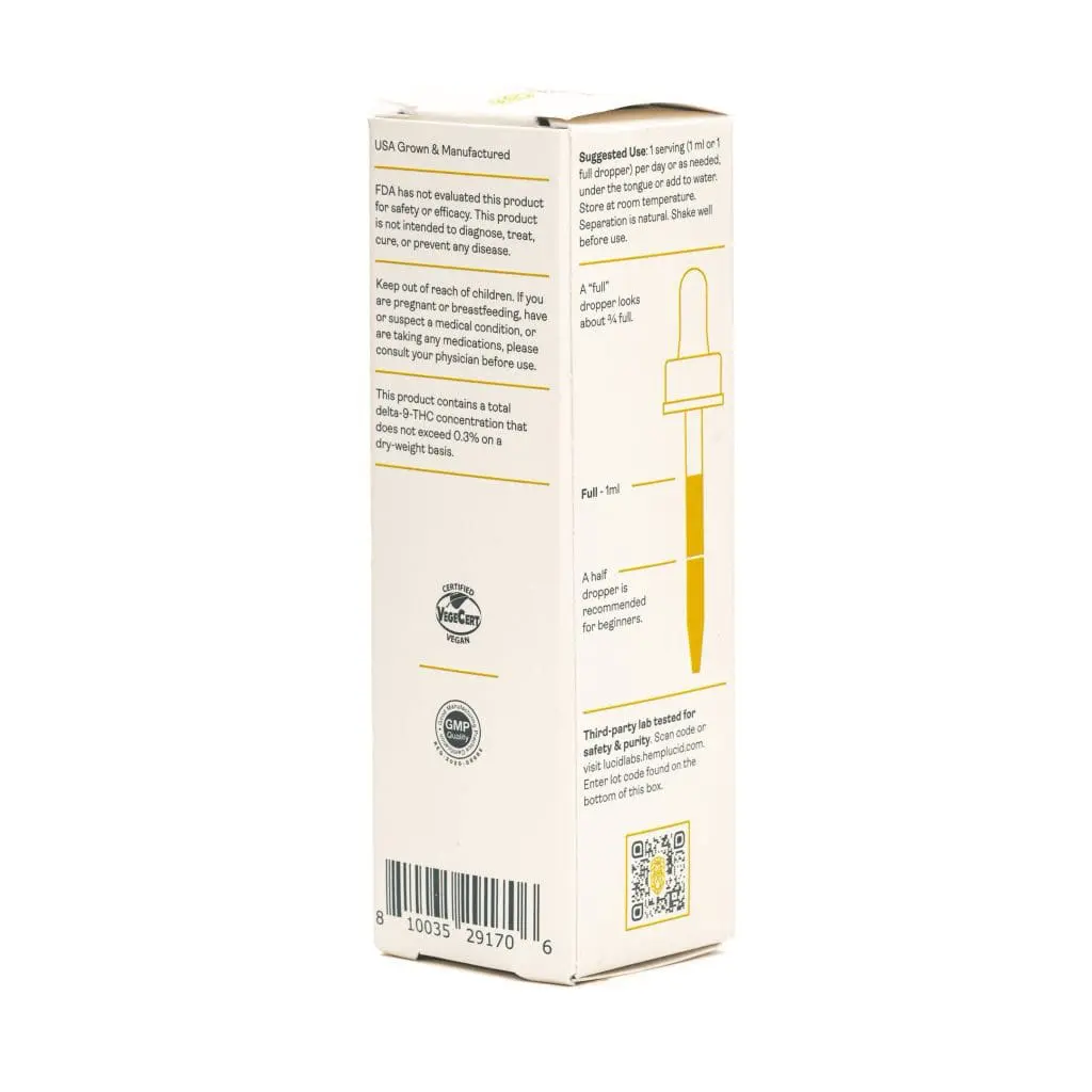 Hemplucid Full-Spectrum CBD Water Soluble Tincture – Natural (600 mg Total CBD) - Image 5