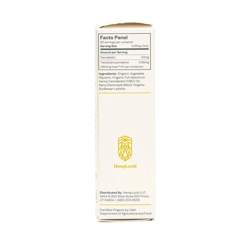 Hemplucid Full-Spectrum CBD Water Soluble Tincture – Natural (600 mg Total CBD) - Image 4