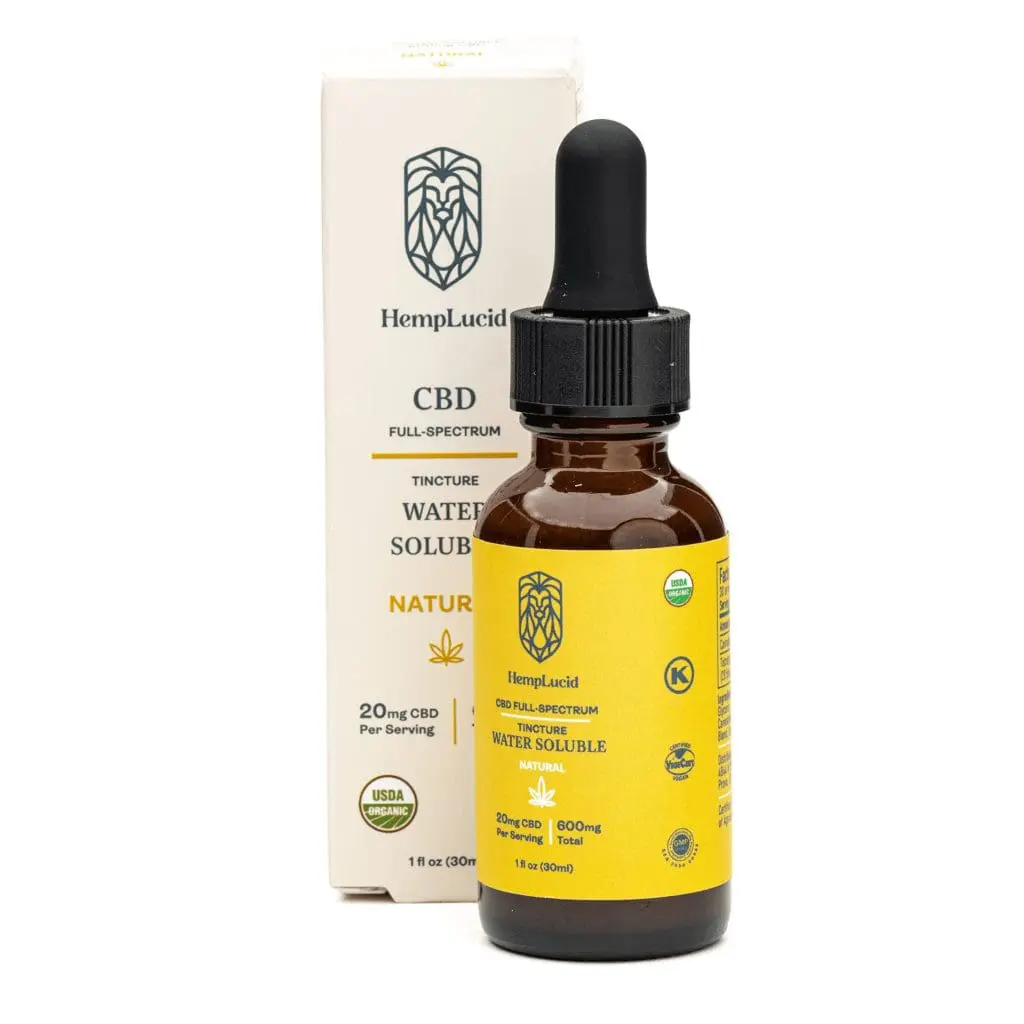 Hemplucid Full-Spectrum CBD Water Soluble Tincture – Natural (600 mg Total CBD) - Image 2