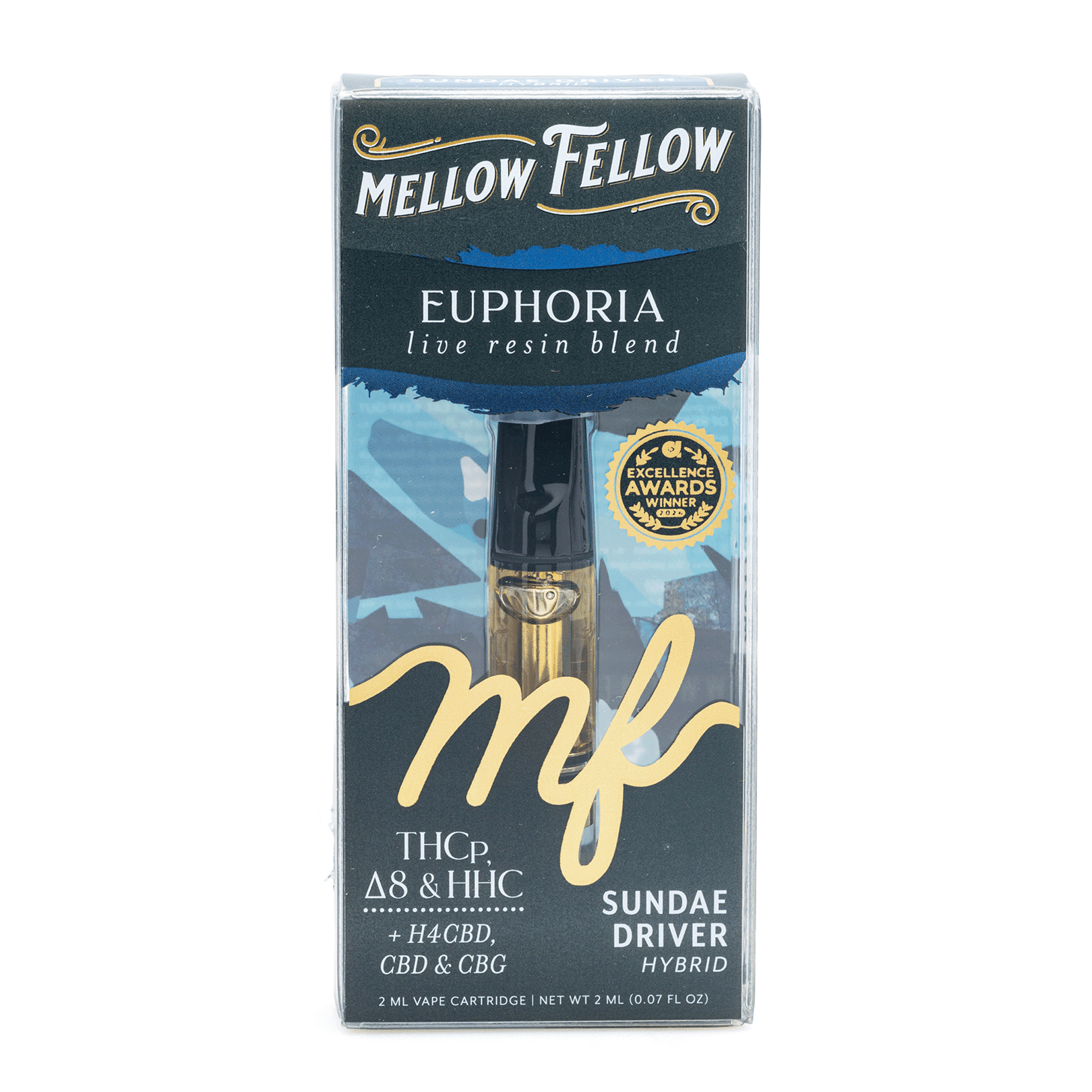 Mellow Fellow Euphoria Blend Live Resin Vape Cartridge – Sundae Driver - Image 2