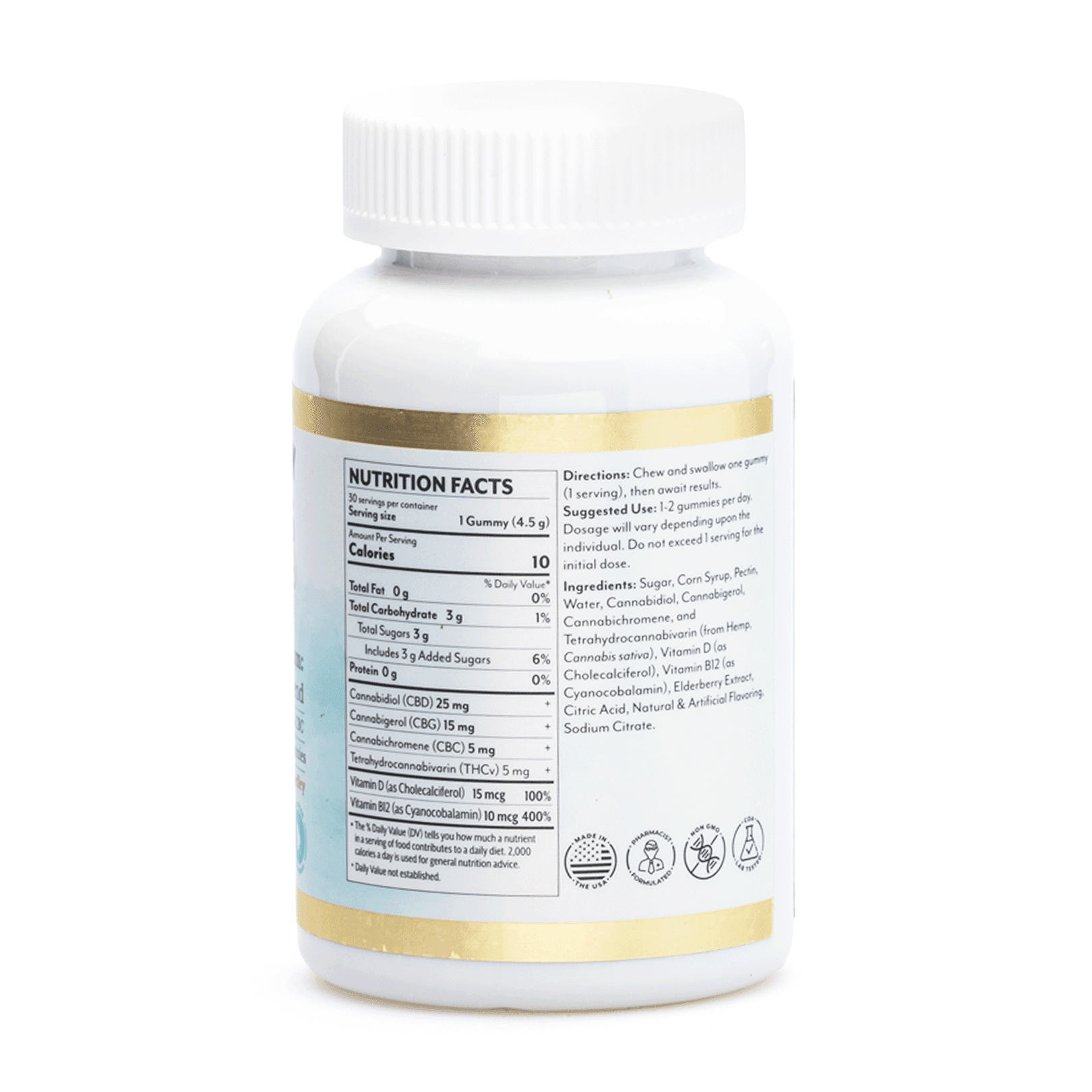 Mellow Fellow Wellness Gummies – Energy Blend – Tropic Medley (1500 mg Total Cannabinoids) - Image 3