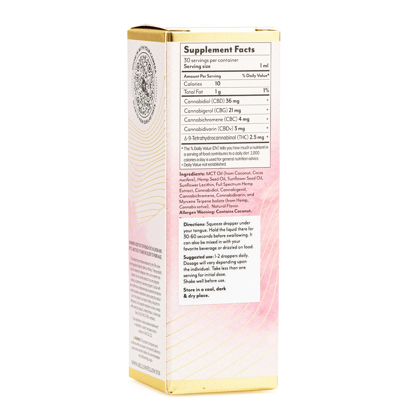 Mellow Fellow Wellness Tincture – Happy Blend – Berry (2000 mg Total Cannabinoids) - Image 3