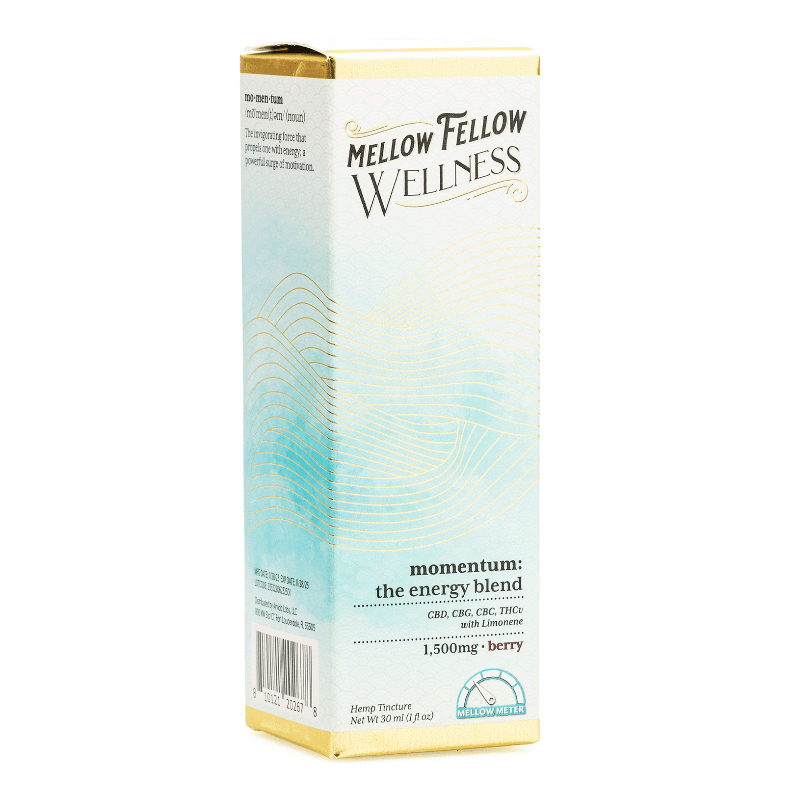 Mellow Fellow Wellness Tincture – Energy Blend – Berry (1500 mg Total Cannabinoids) - Image 2