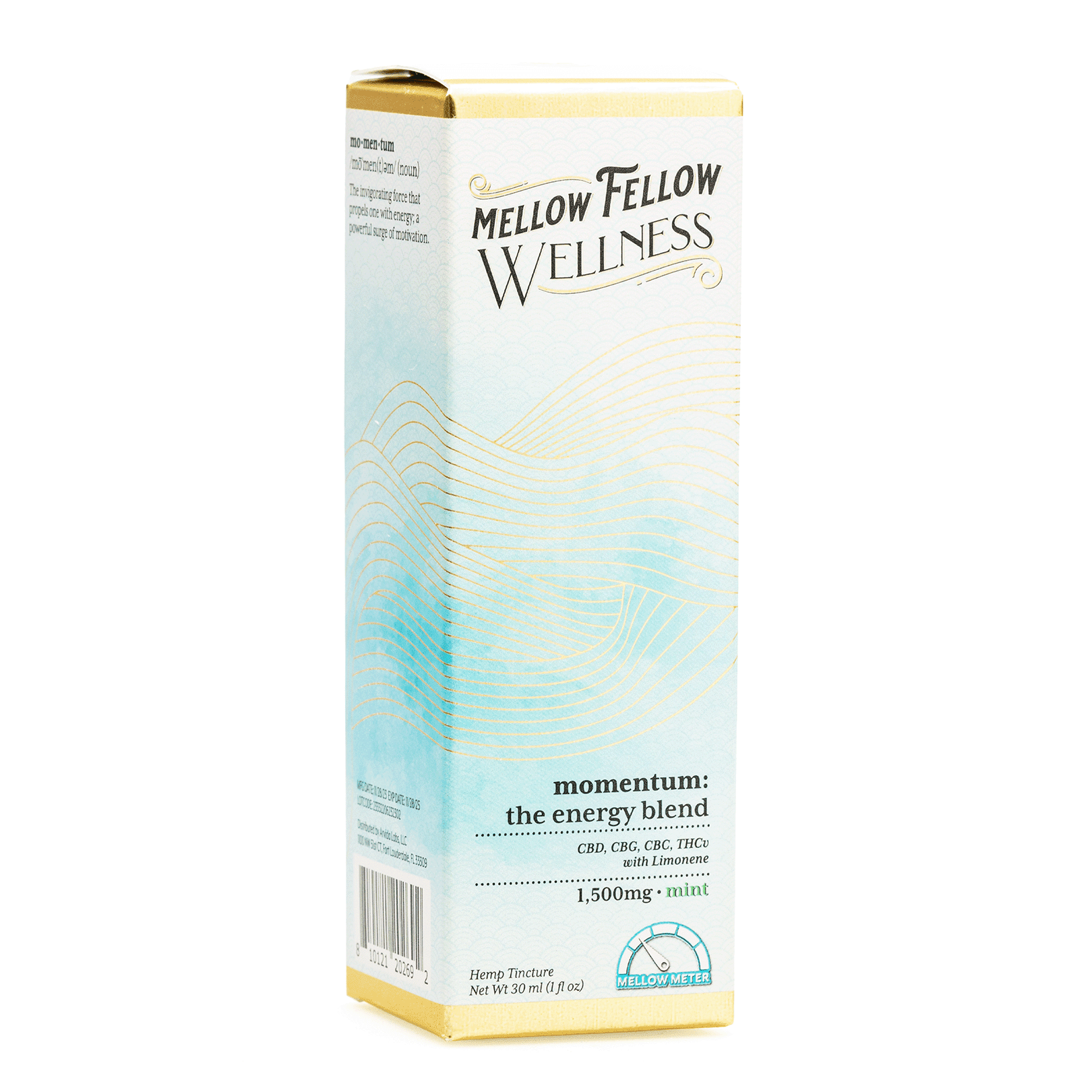 Mellow Fellow Wellness Tincture – Energy Blend – Mint (1500 mg Total Cannabinoids) - Image 2
