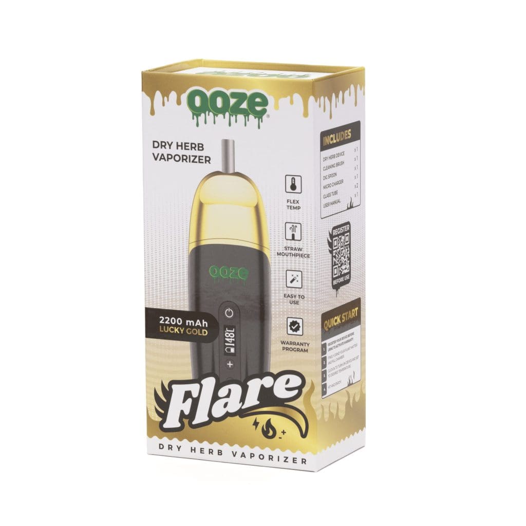 Ooze Flare Dry Herb Vaporizer – Gold - Image 3