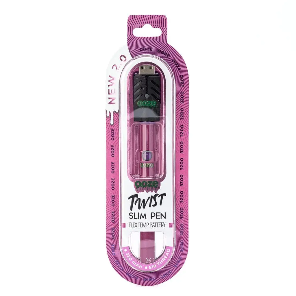 Ooze Slim Twist Pen 2.0 Vape Battery – Atomic Pink - Image 3