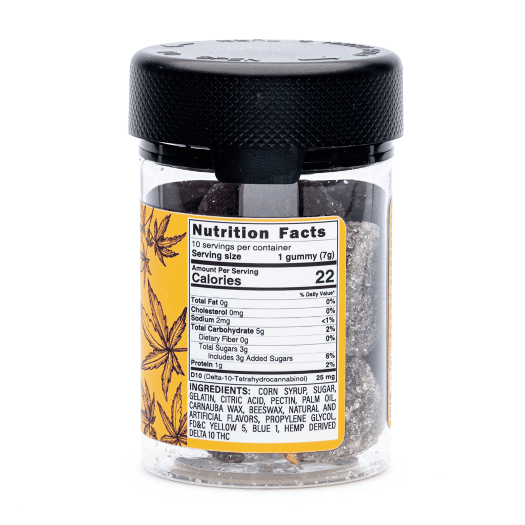 PharmaTHC Delta 10 THC Gummies – Blackberry Lemonade (250 mg Total Delta 10 THC) - Image 3