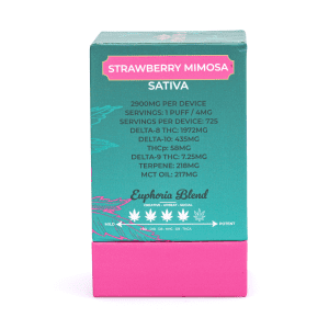 PharmaTHC Delta 8, Delta 9, Delta 10 & THCP Disposable Vape – Strawberry Mimosa (3 grams) - Image 3