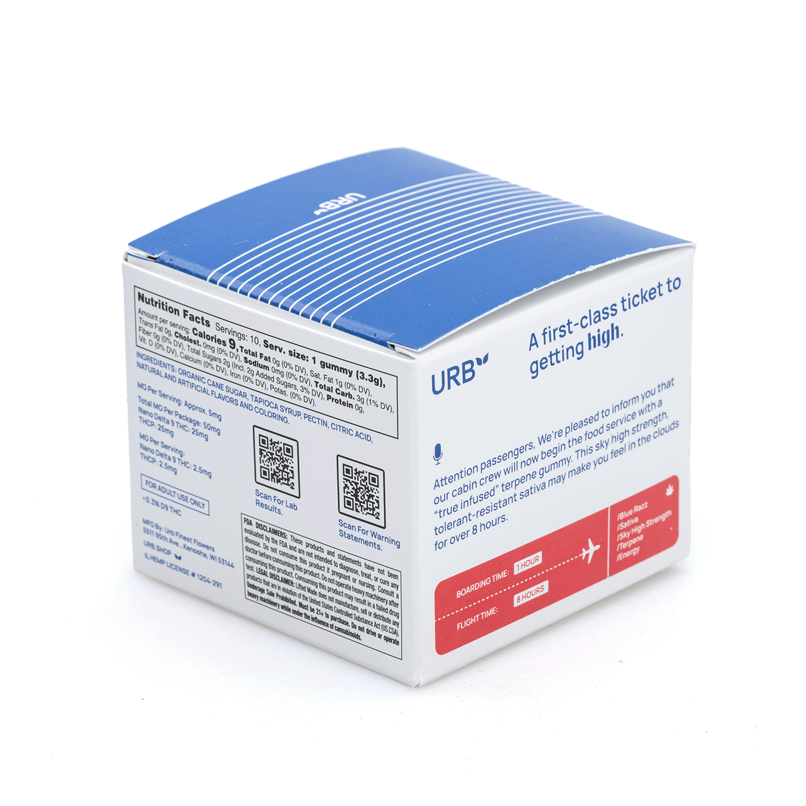 Urb THCP / Delta 9 Mile High Skybites – Blue Razz (25 mg THCP + 25 mg Delta 9 THC Total) - Image 3