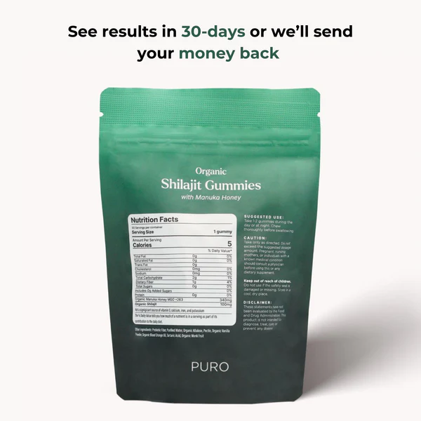 Puro Organic Shilajit Gummies with Manuka Honey - Image 7